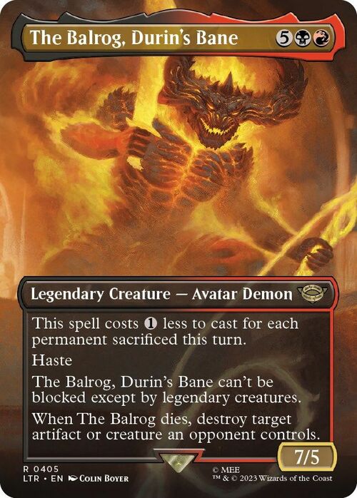 The Balrog, Durin's Bane Card Front