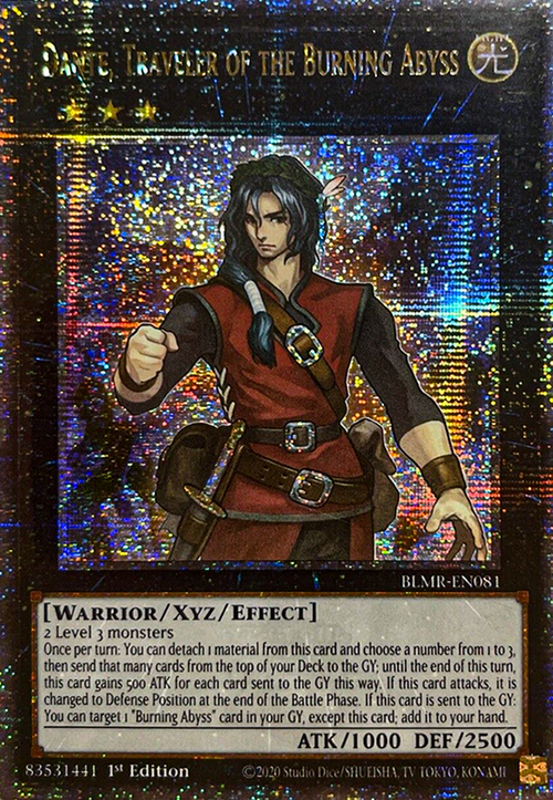 Dante, Traveler of the Burning Abyss Card Front