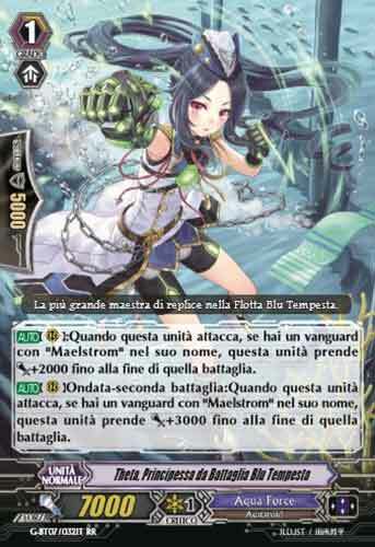 Blue Storm Battle Princess, Theta Card Front