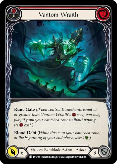 Vantom Wraith - Red Card Front