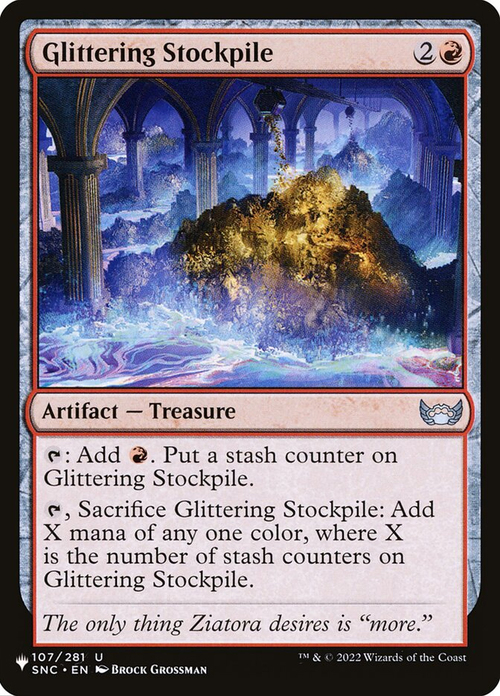 Glittering Stockpile Card Front