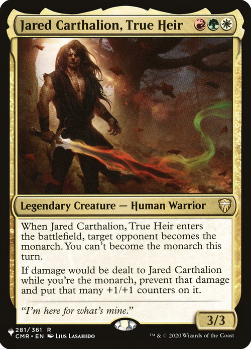 Jared Carthalion, True Heir Card Front