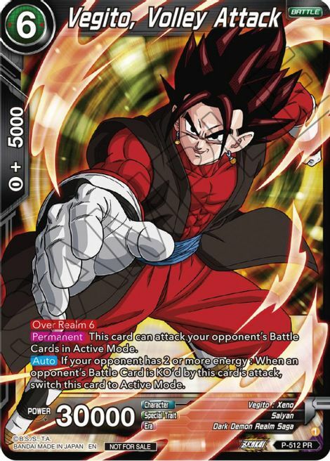 Vegito, Volley Attack Card Front