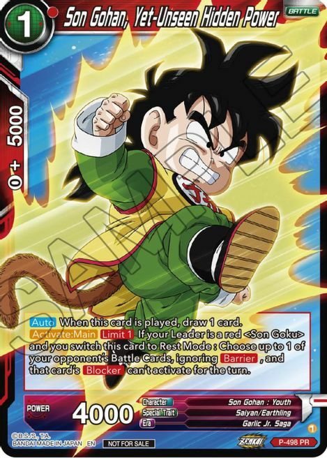 Son Gohan, Yet-Unseen Hidden Power Card Front