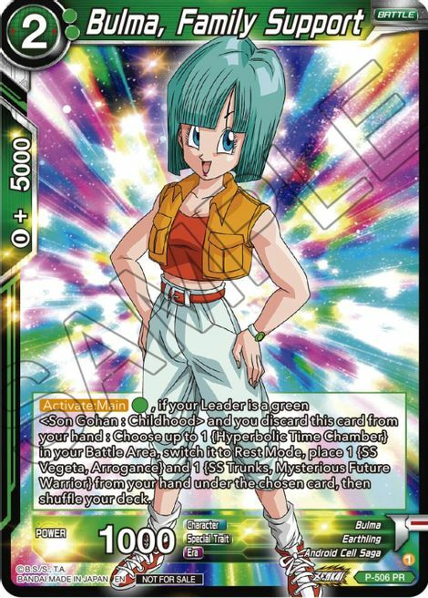 Bulma, Family Support Card Front