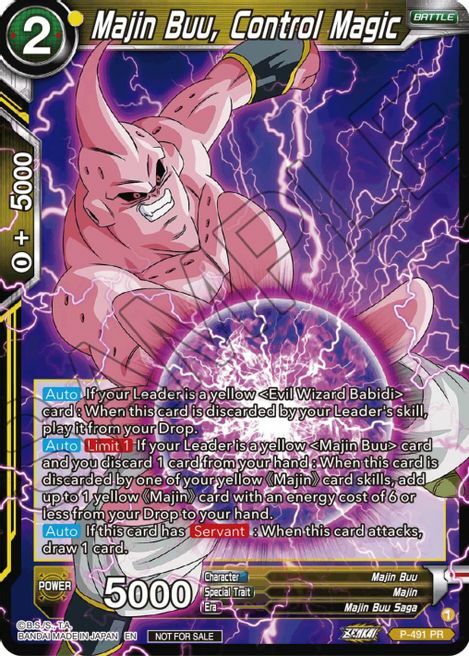 Majin Buu, Control Magic Card Front