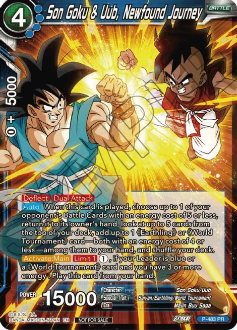 Son Goku & Uub, Newfound Journey Card Front