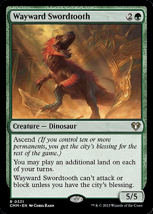 Wayward Swordtooth Card Front