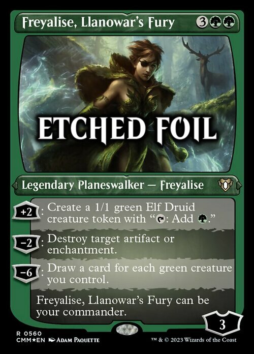 Freyalise, Llanowar's Fury Card Front