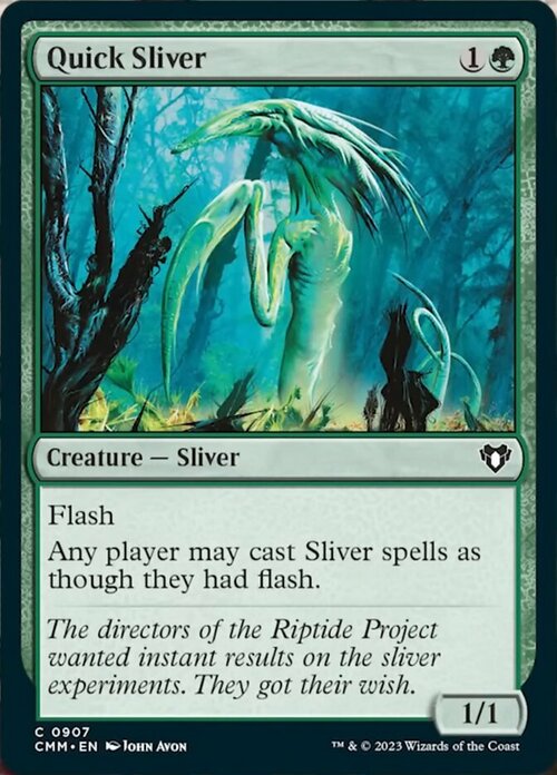 Quick Sliver Card Front