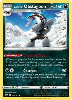 Galarian Obstagoon Card Front