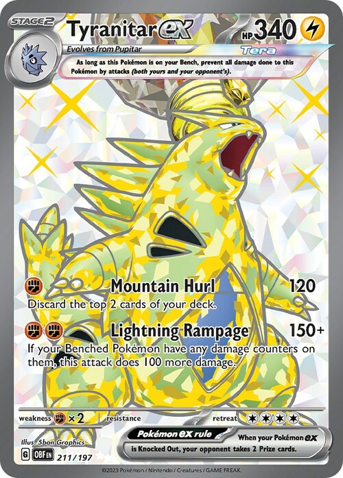 Tyranitar ex Card Front