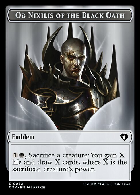 Ob Nixilis of the Black Oath Emblem Card Front