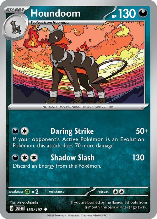 Houndoom Card Front