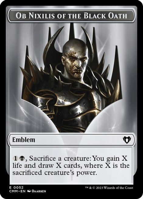 Ob Nixilis of the Black Oath Emblem // Eldrazi Spawn Card Front