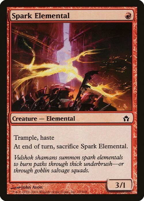 Spark Elemental Card Front