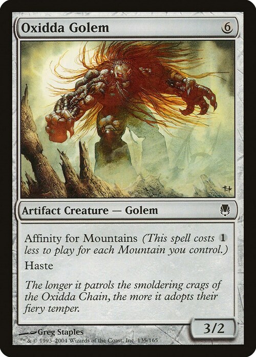 Oxidda Golem Card Front