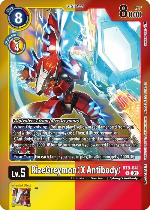 RizeGreymon (X Antibody) Card Front