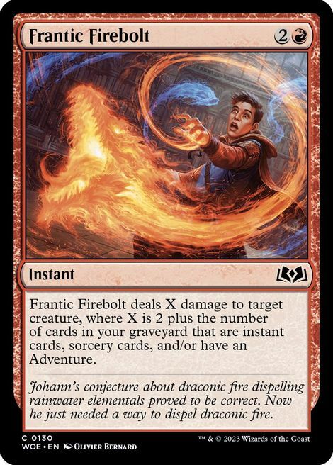 Frantic Firebolt Card Front