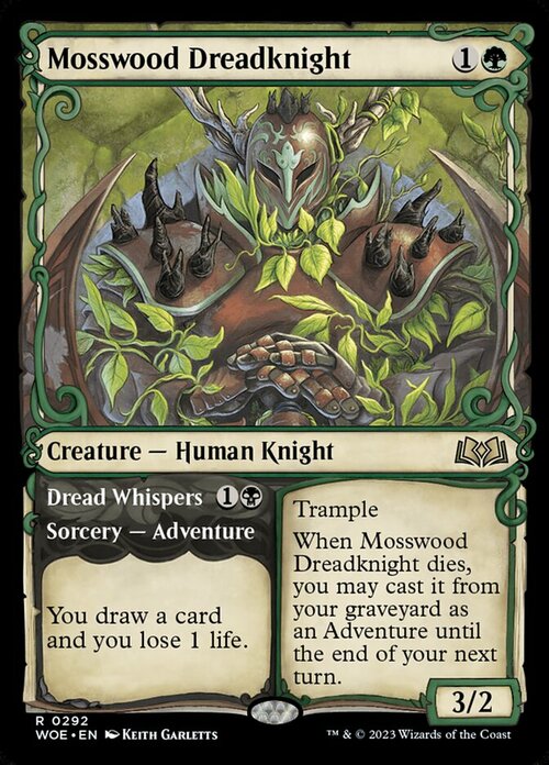 Mosswood Dreadknight // Dread Whispers Card Front