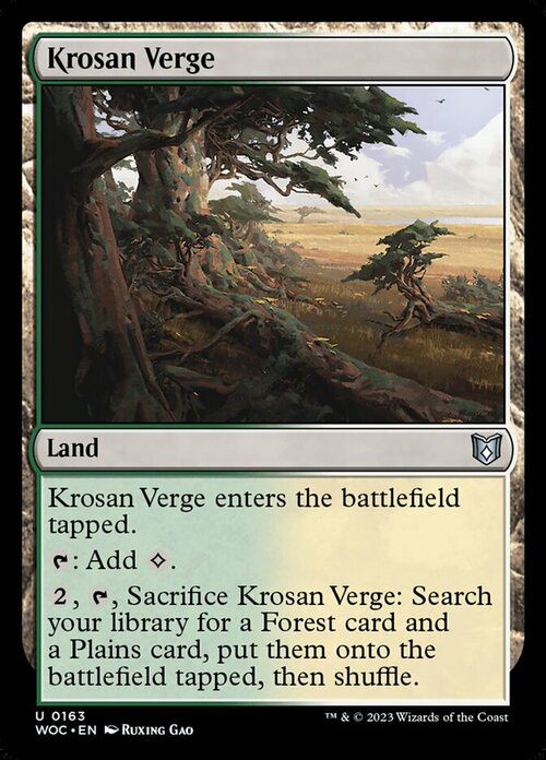 Krosan Verge Card Front