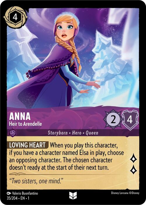 Anna - Heir to Arendelle Card Front