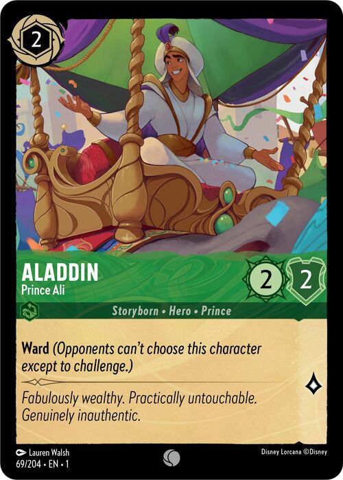 Aladdin - Prince Ali Card Front