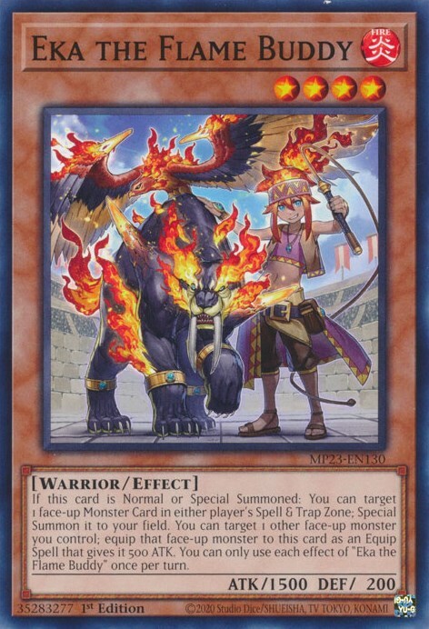 Eka the Flame Buddy Card Front