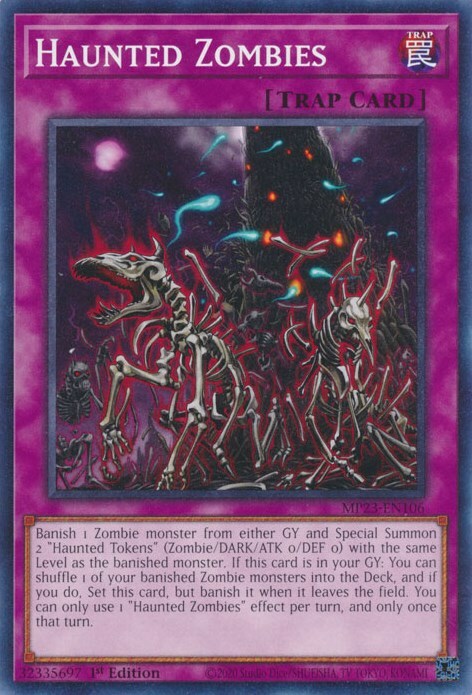 Haunted Zombies Card Front