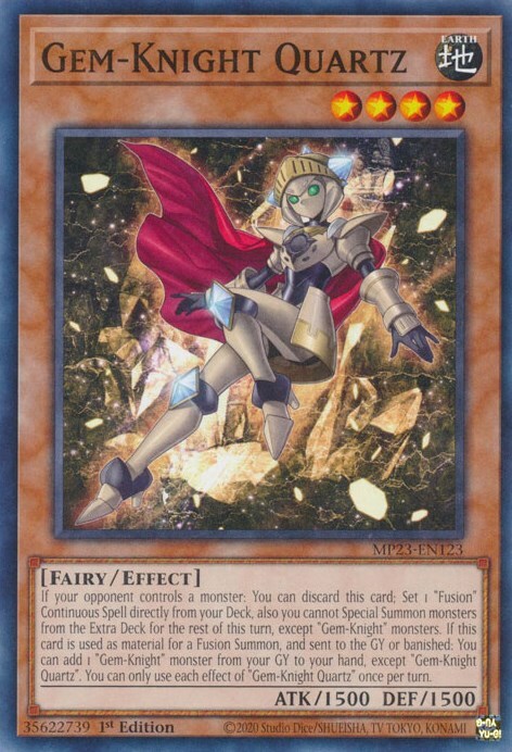 Gem-Knight Quartz Card Front