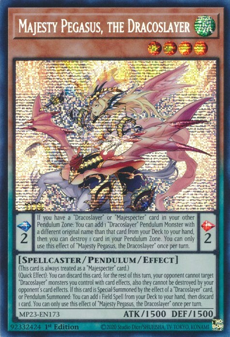 Majesty Pegasus, the Dracoslayer Card Front