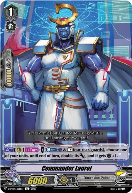 Commander Laurel Card Front