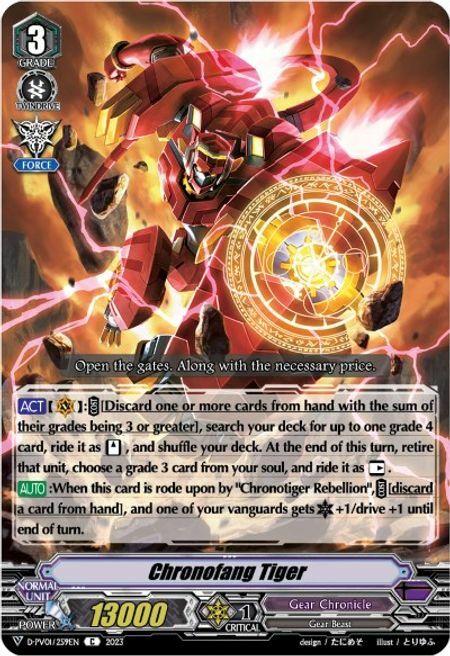 Chronofang Tiger Card Front