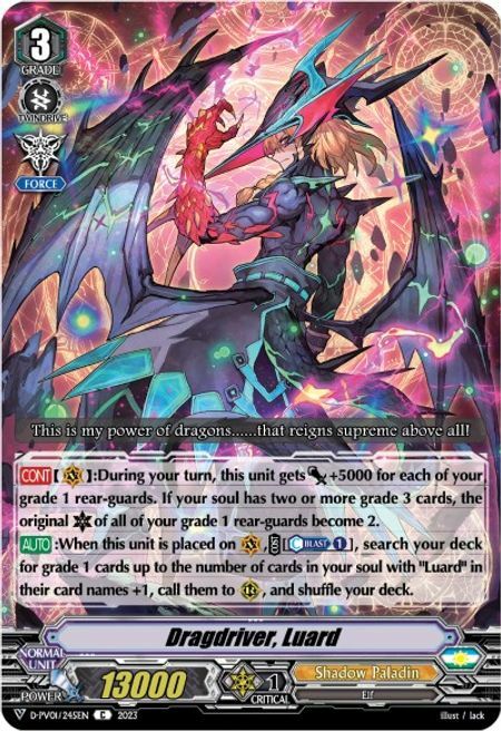 Dragdriver, Luard Card Front