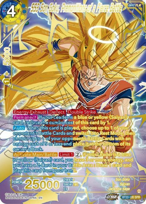 SS3 Son Goku, Premonitions of a Fierce Battle Card Front