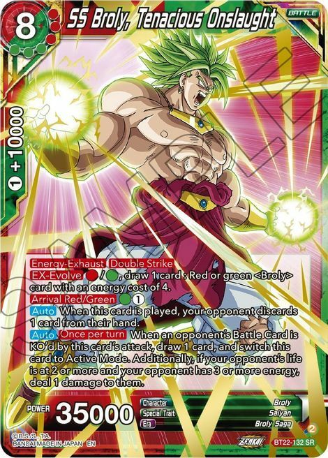 SS Broly, Tenacious Onslaught Card Front