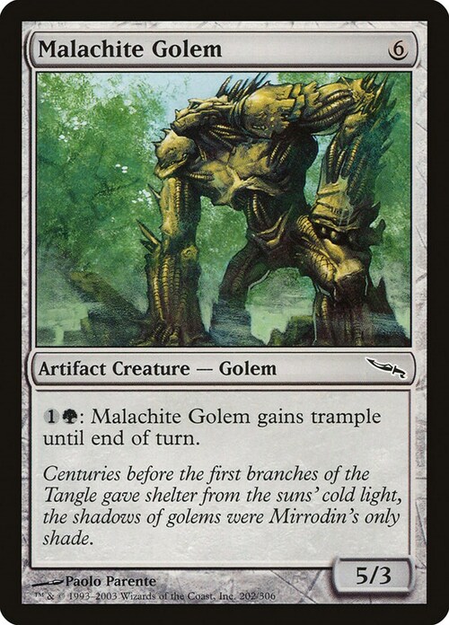 Malachite Golem Card Front