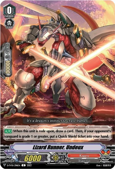 Lizard Runner, Undeux Card Front