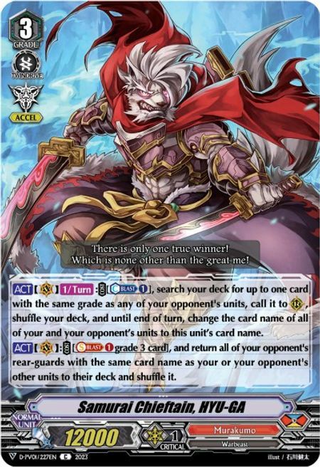 Samurai Chieftain, HYU-GA Card Front