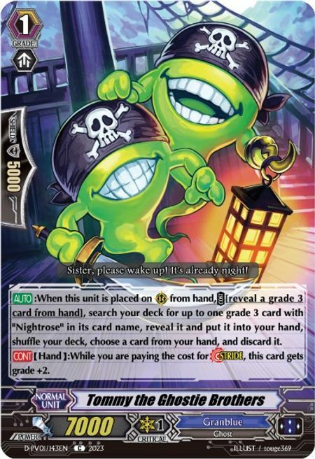 Tommy the Ghostie Brothers Card Front