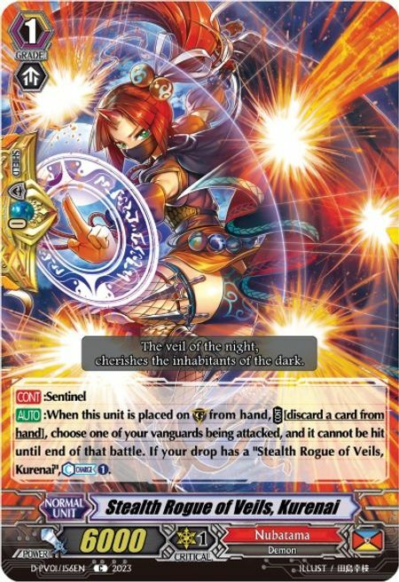 Stealth Rogue of Veils, Kurenai Card Front