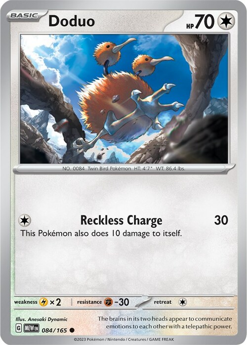 Doduo Card Front