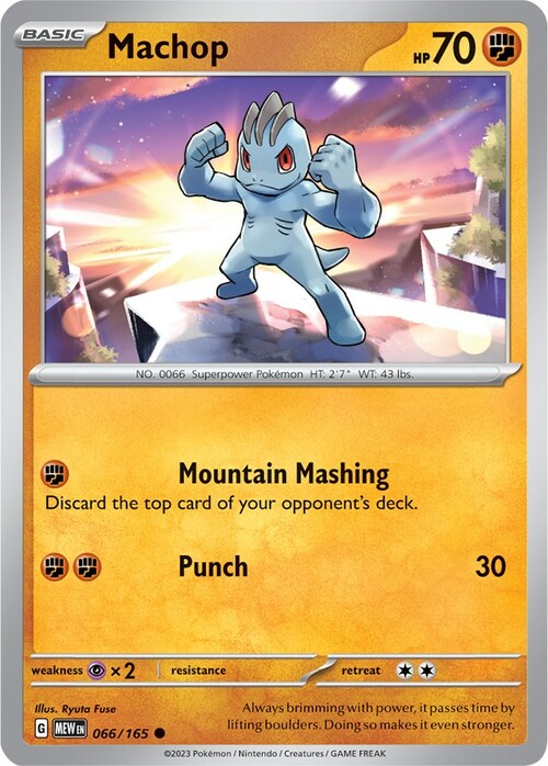 Machop Card Front