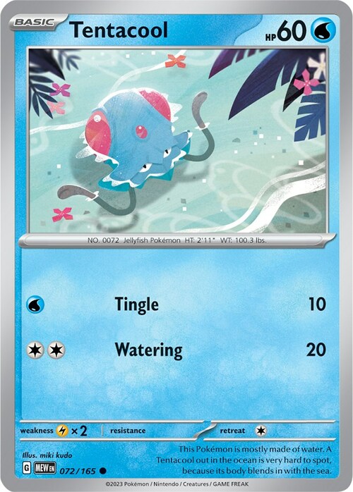 Tentacool Card Front