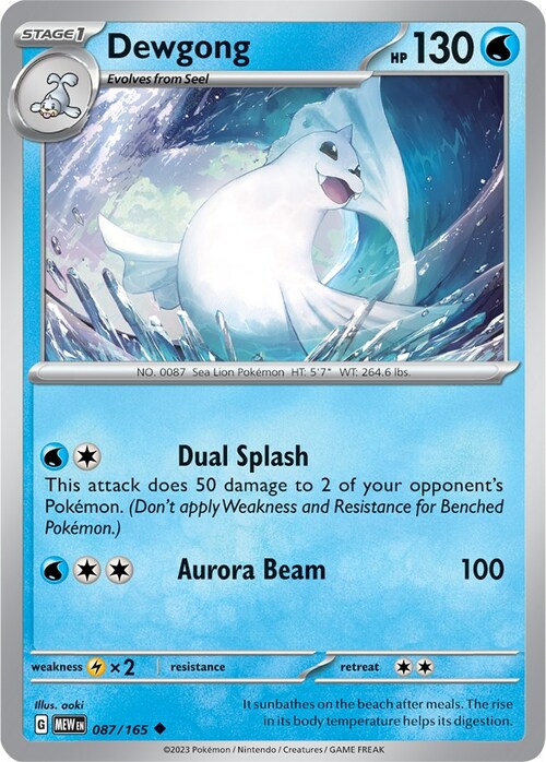 Dewgong Card Front