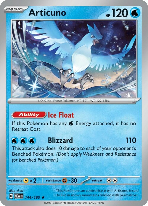 Articuno Card Front