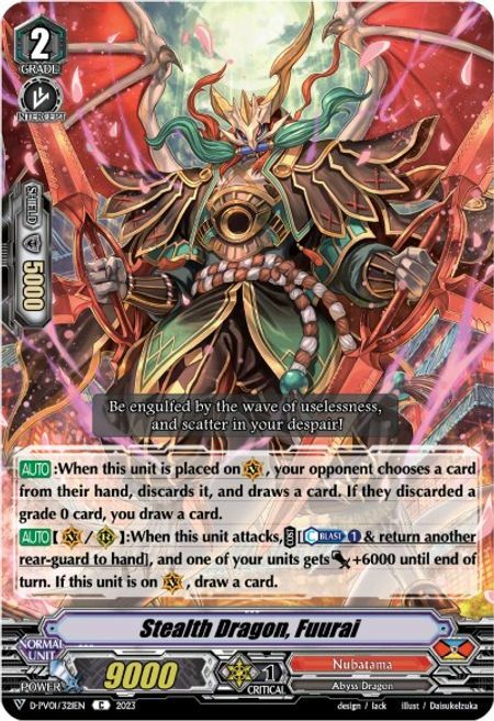 Stealth Dragon, Fuurai Card Front