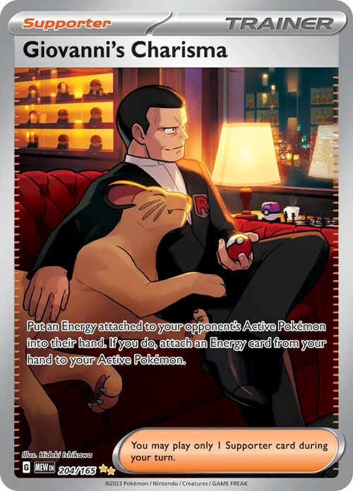 Giovanni's Charisma Card Front