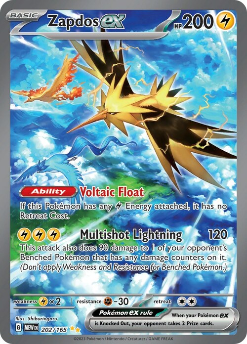 Zapdos ex Card Front