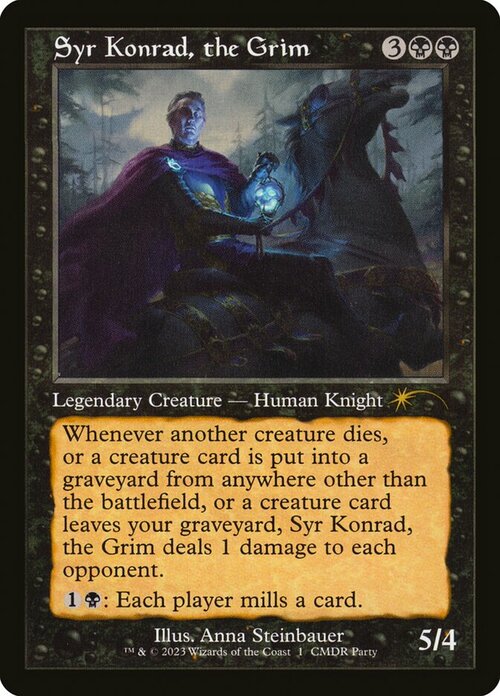 Syr Konrad, the Grim Card Front